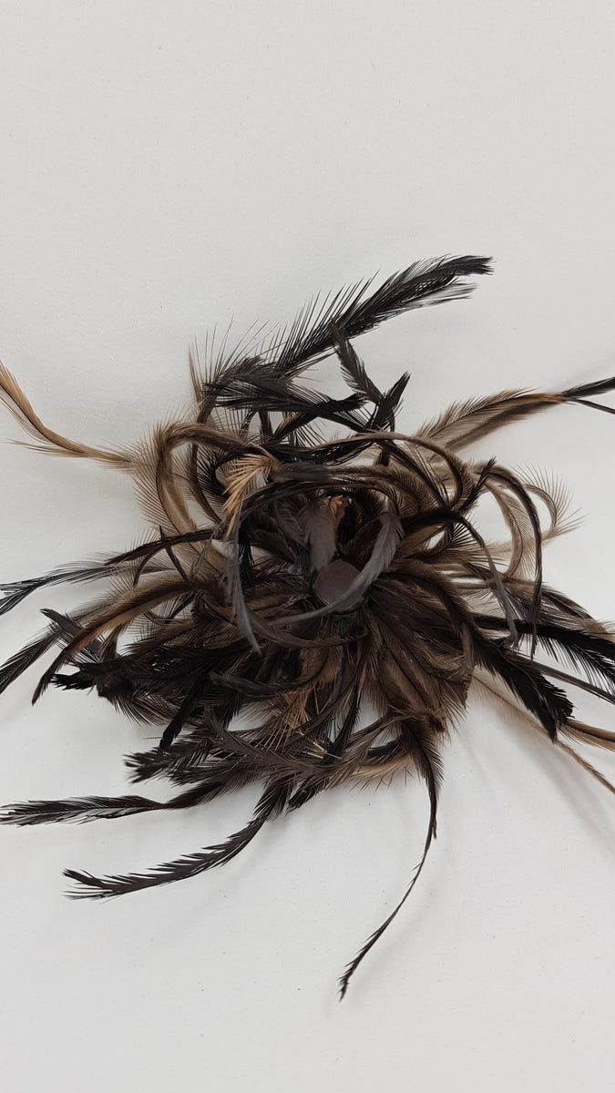 Rose body emu feather fascinator – Emu Logic